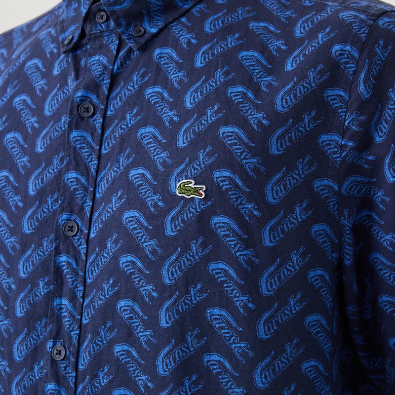 Мужская рубашка Lacoste стандартного кроя из смеси льна 5