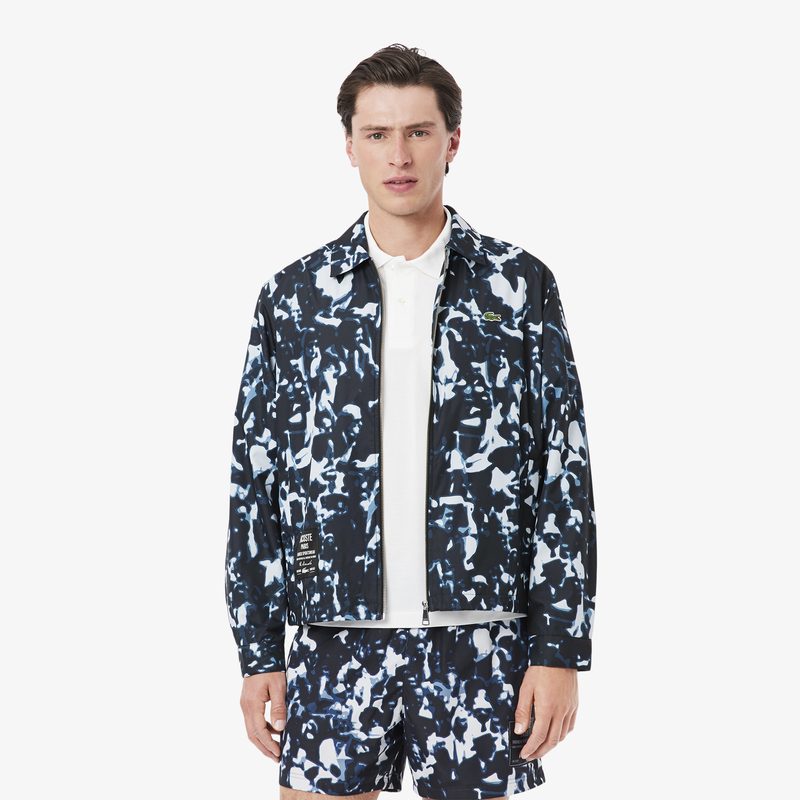 Мужская водоотталкивающая ветровка Lacoste с принтом