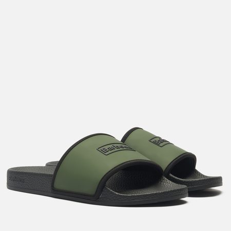 Мужские сланцы Barbour Cresswell Slider, цвет оливковый