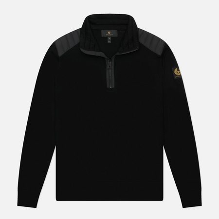 Мужской свитер Belstaff Kilmington Quarter Zip, цвет чёрный