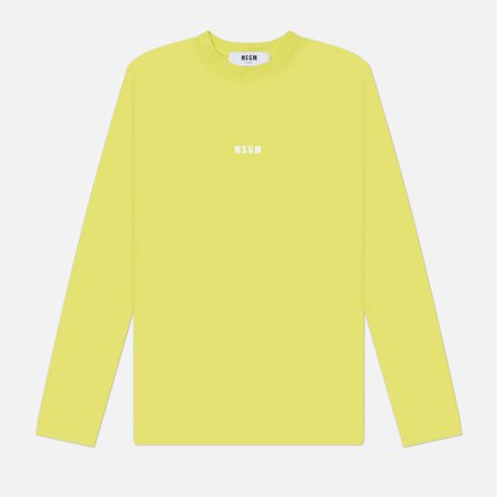 Женский лонгслив MSGM MSGM Micrologo Cotton, цвет зелёный