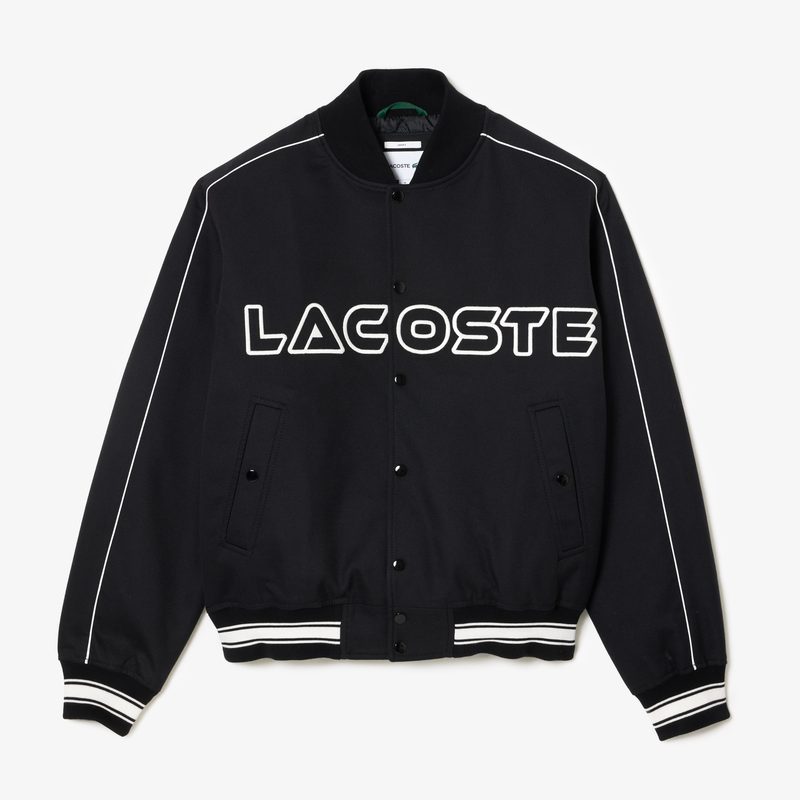 Куртка-бомбер из хлопкового твила Lacoste унисекс с вышивкой 4