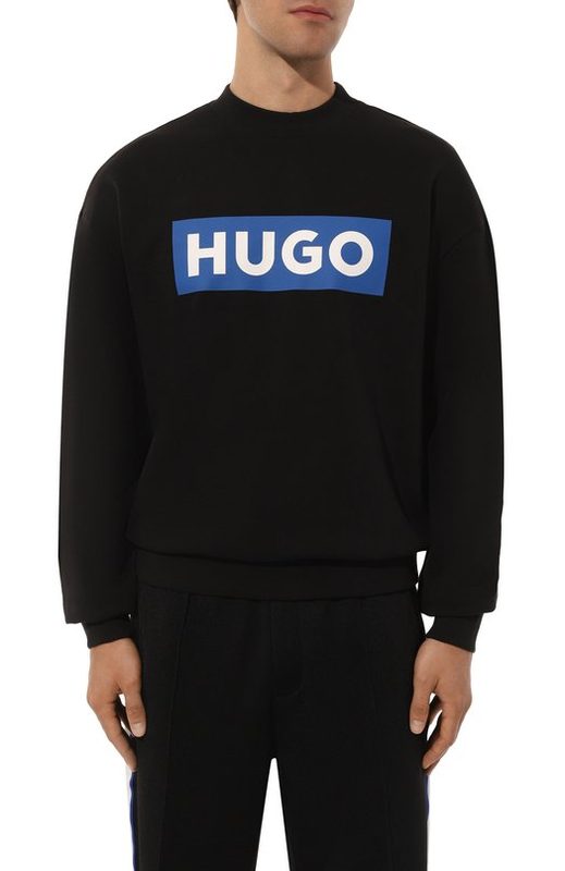 Хлопковый свитшот HUGO Blue 3