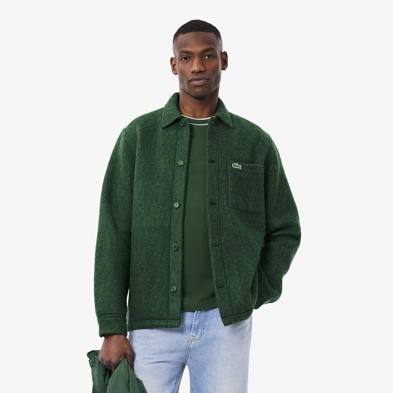 Мужская утепленная рубашка Lacoste оверсайз