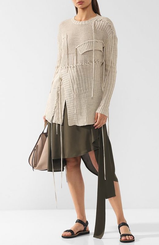 Однотонный вязаный пуловер с круглым вырезом JW Anderson 2