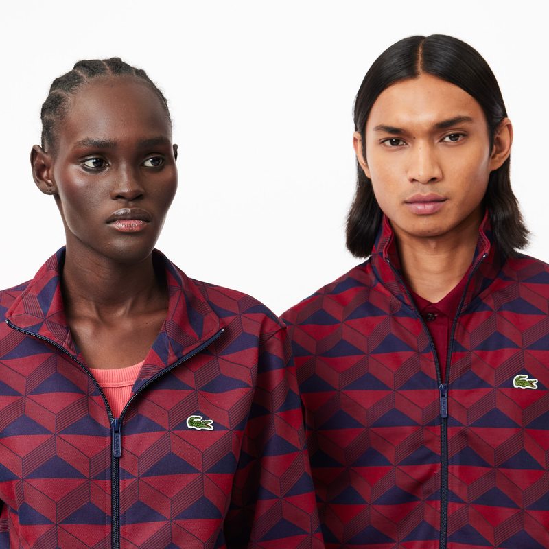Жаккардовая толстовка Lacoste унисекс на молнии 3