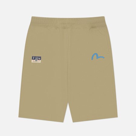 Мужские шорты Evisu Heritage Japanese Kite Daicock Printed, цвет бежевый