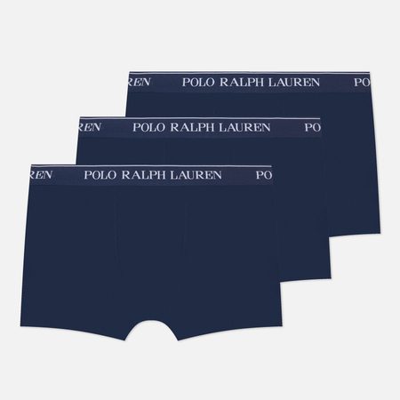 Комплект мужских трусов Polo Ralph Lauren BCI Cotton/Elastane Classic Trunk 3-Pack, цвет синий