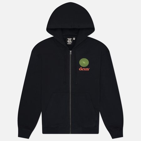 Мужская толстовка Deus Ex Machina Strata Zip Hoodie, цвет чёрный