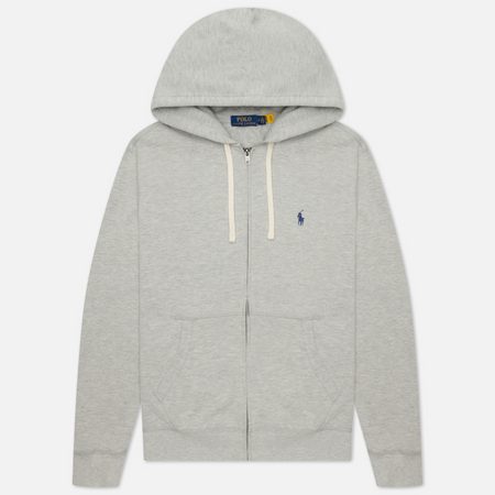 Мужская толстовка Polo Ralph Lauren Embroidered Polo Pony Full Zip Hoodie, цвет серый