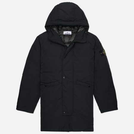 Мужская куртка парка Stone Island Micro Twill, цвет чёрный