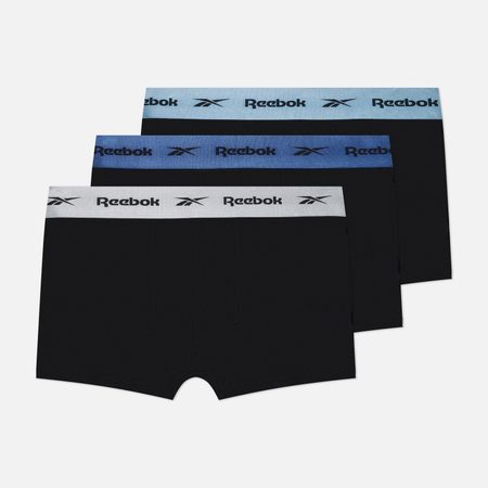 Комплект мужских трусов Reebok Trunks Hirst 3-Pack, цвет чёрный