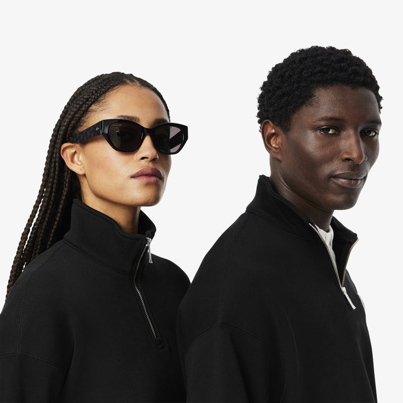 Толстовка Lacoste унисекс с молнией и высоким воротом 3