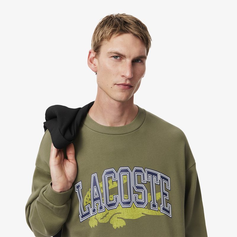 Мужская флисовая толстовка Lacoste свободного кроя 3