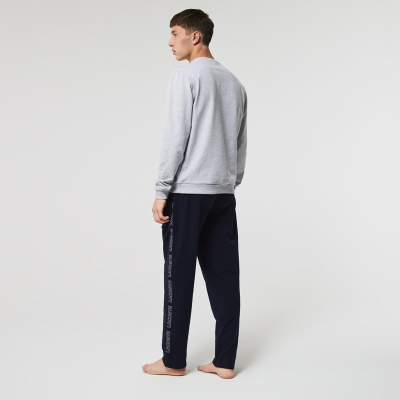 Мужская домашнаяя толстовка Lacoste из хлопкового флиса 2