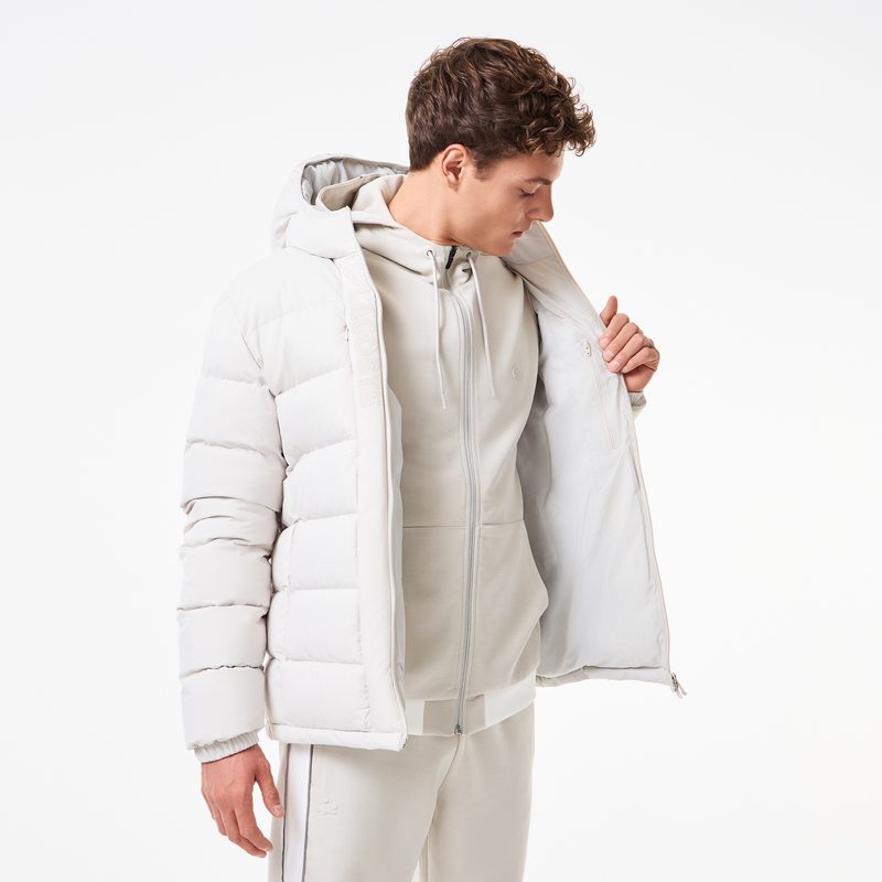 Мужская куртка-бомбер Lacoste на молнии из хлопка 5
