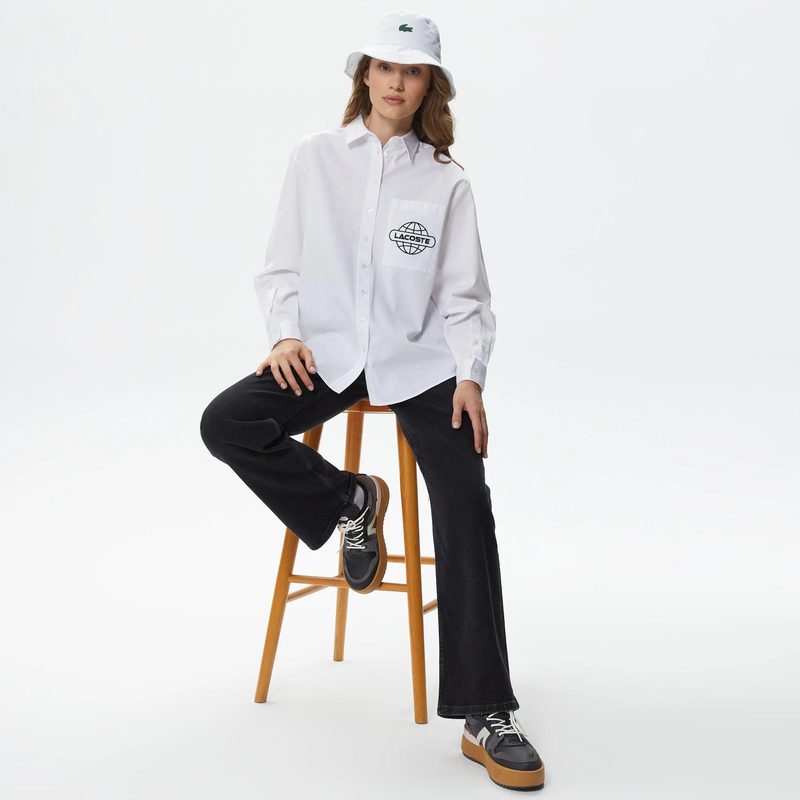 Женская рубашка Lacoste свободного кроя 4