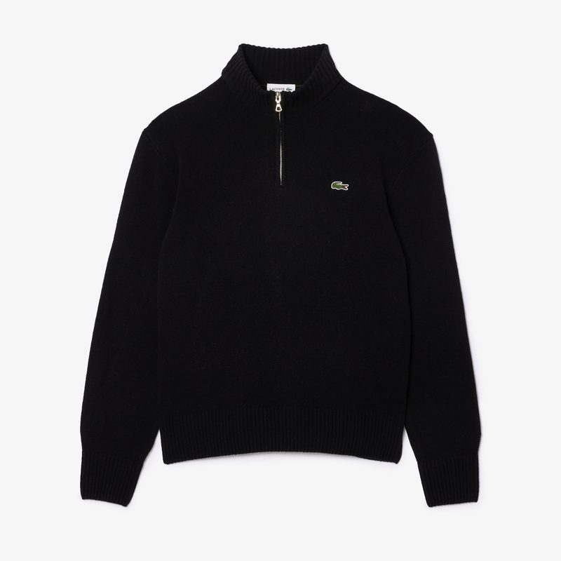 Мужской шерстяной свитер Lacoste на молнии с высоким воротом 5