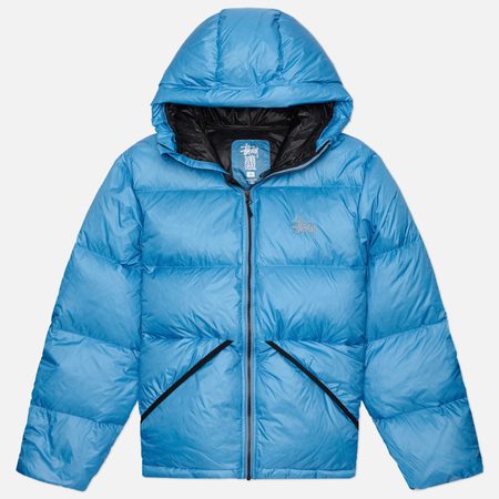 Мужской пуховик Stussy Micro Ripstop Down Parka, цвет голубой