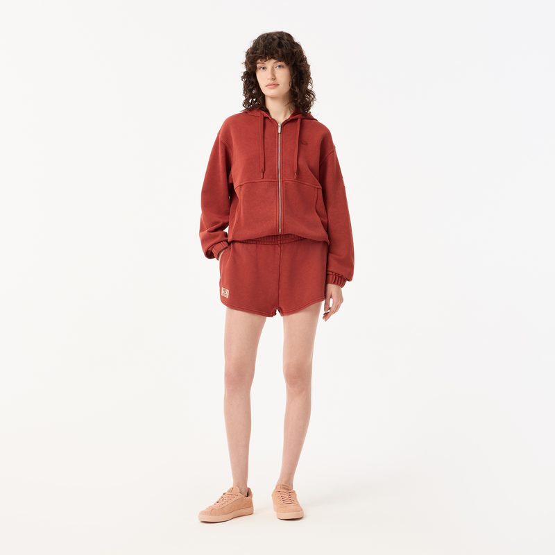 Короткие шорты Lacoste с эффектом стирки 5