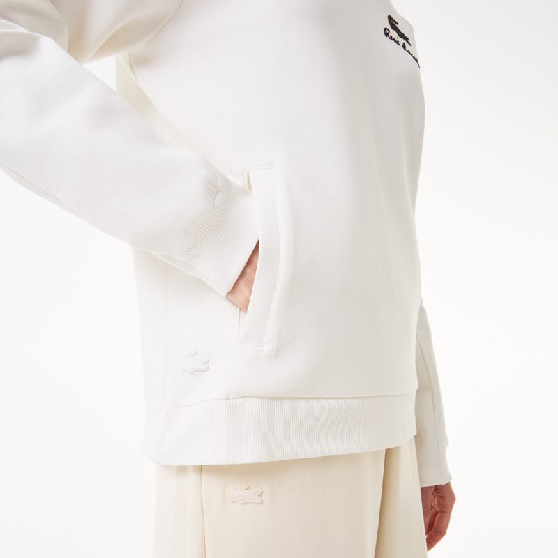 Женская хлопковая толстовка Lacoste с капюшоном 4