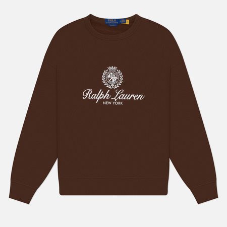 Мужская толстовка Polo Ralph Lauren Relaxed Fit Seasonal Fleece Graphic, цвет коричневый