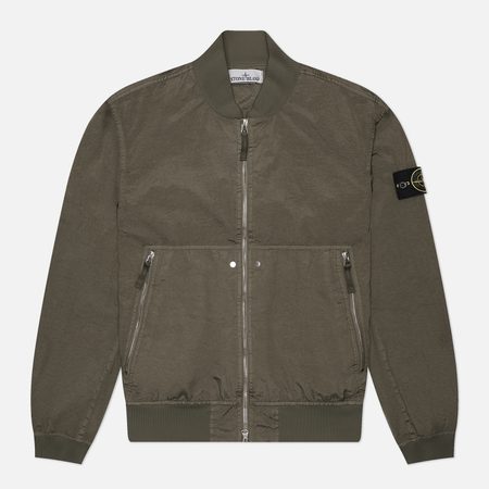 Мужская куртка бомбер Stone Island Nylon Metal Watro-TC Econyl, цвет оливковый