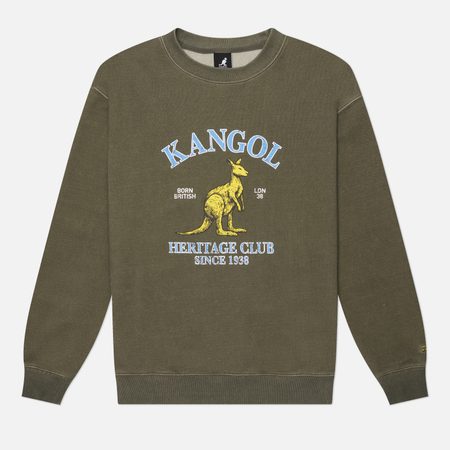 Мужская толстовка Kangol Vintage Kangaroo, цвет зелёный