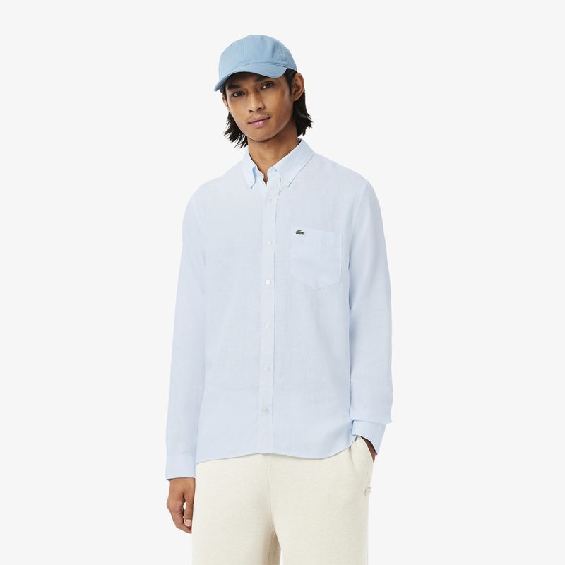 Мужская льняная рубашка Lacoste стандартного кроя