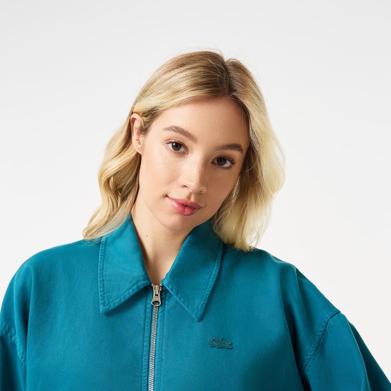 Женская джинсовая куртка Lacoste свободного кроя 3