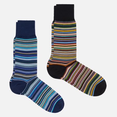 Комплект носков Paul Smith Signature Stripe 2-Pack, цвет комбинированный