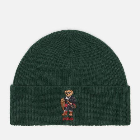 Шапка Polo Ralph Lauren Holiday Bear Rib, цвет зелёный