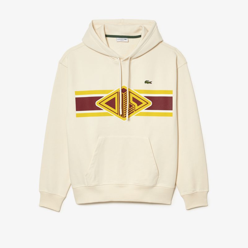 Мужское хлопковое худи Lacoste свободного кроя 5
