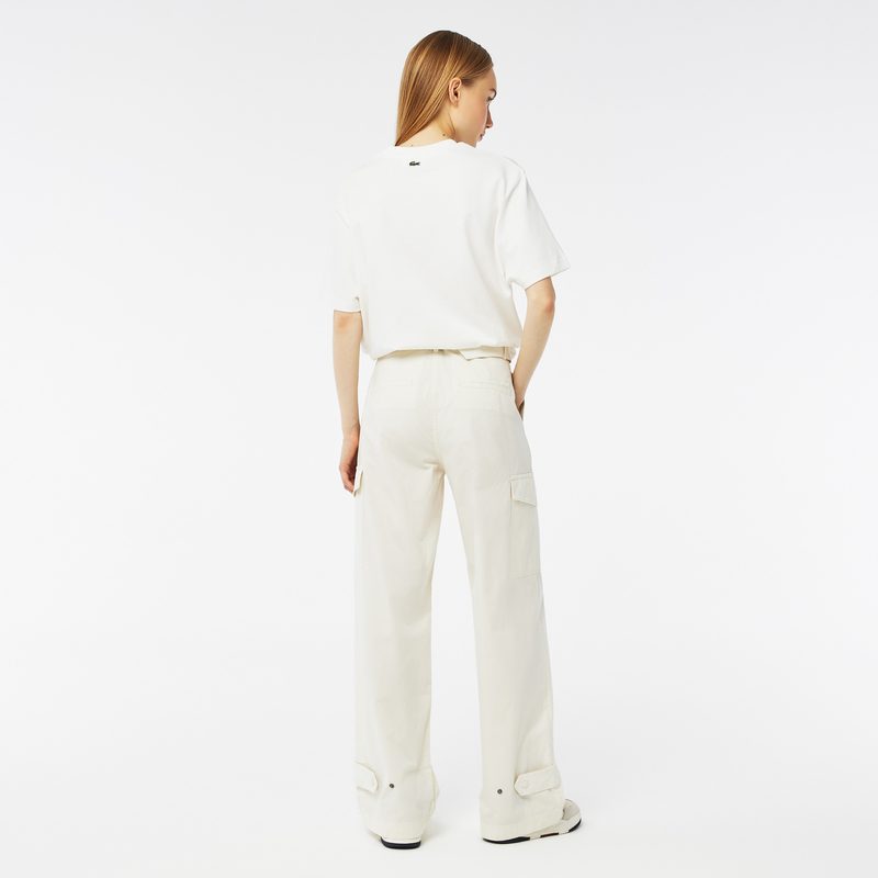 Женские хлопковые брюки-карго Lacoste 2