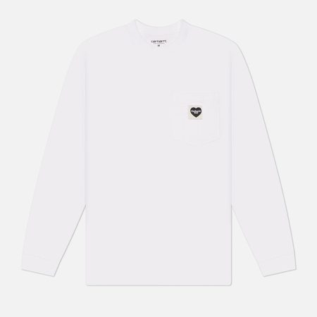 Мужской лонгслив Carhartt WIP Pocket Heart, цвет белый