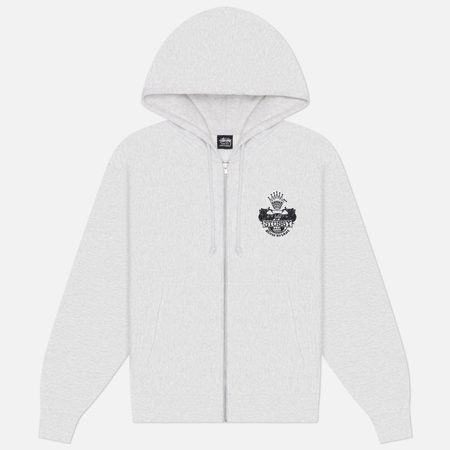 Мужская толстовка Stussy Built To Last Zip Hoodie, цвет серый