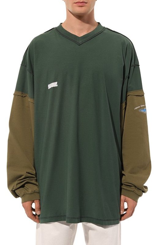 Хлопковый лонгслив VETEMENTS 3