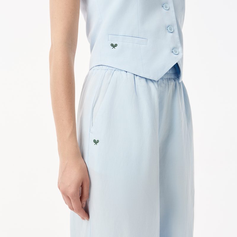 Женские брюки Lacoste свободного кроя из смеси льна 5