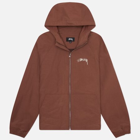 Мужская куртка ветровка Stussy Nylon Beach Shell, цвет коричневый