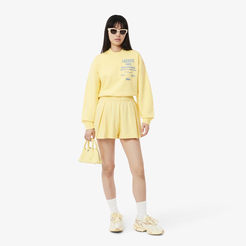 Женская толстовка Lacoste свободного кроя с плиссированным принтом 4
