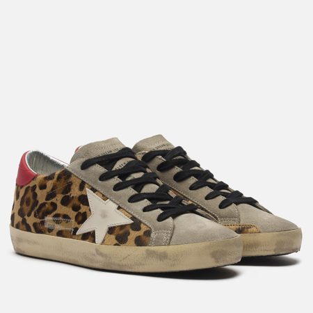 Женские кроссовки Golden Goose Super-Star Leather Star, цвет коричневый