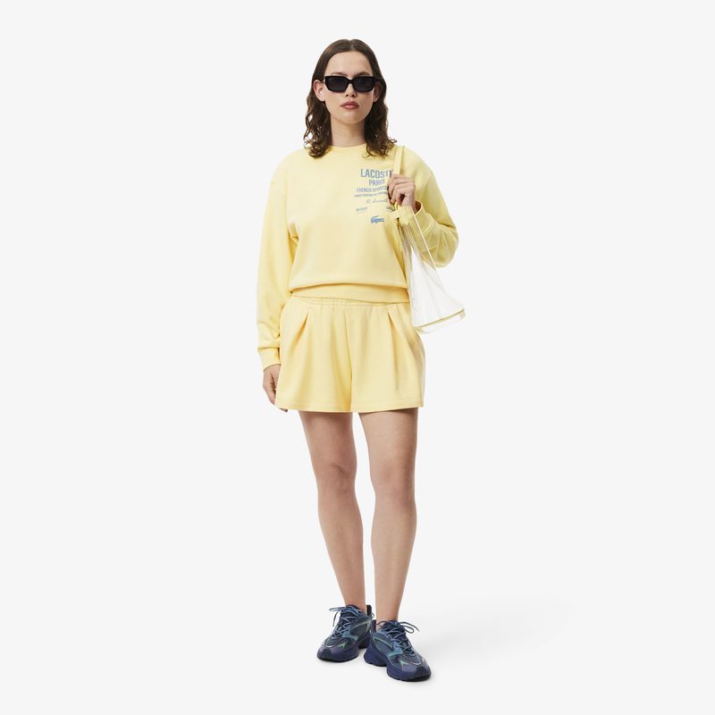 Женские плиссированные флисовые шорты Lacoste 2