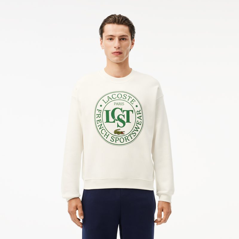 Мужской флисовый свитшот Lacoste свободного кроя