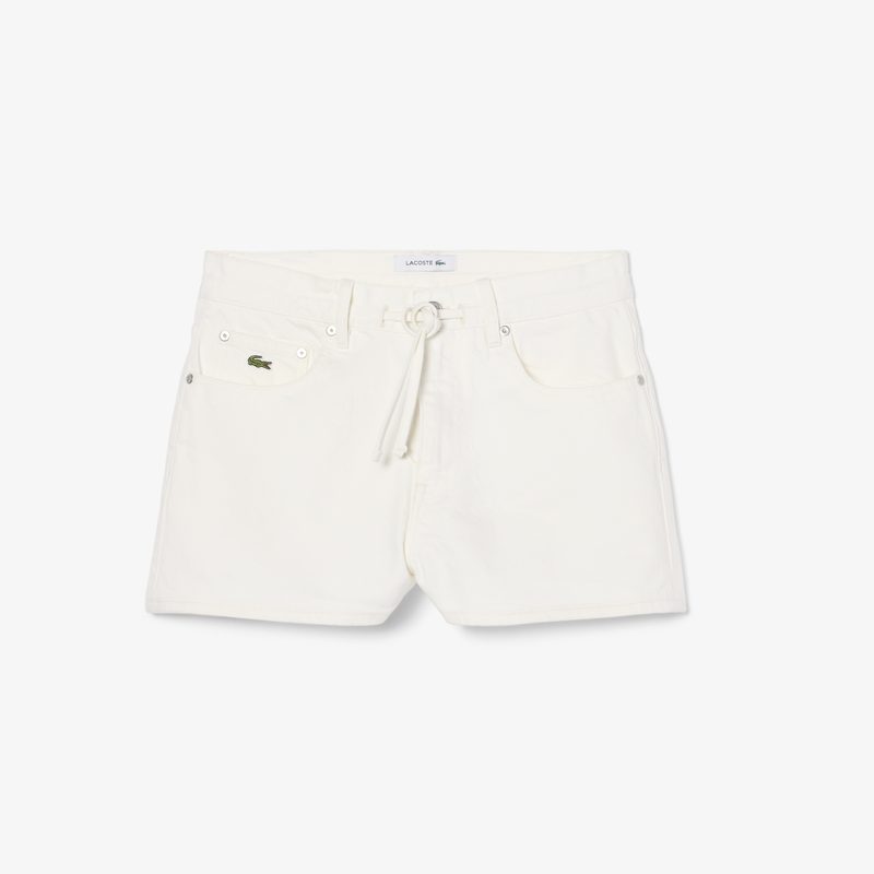 Женские джинсовые короткие шорты Lacoste 4
