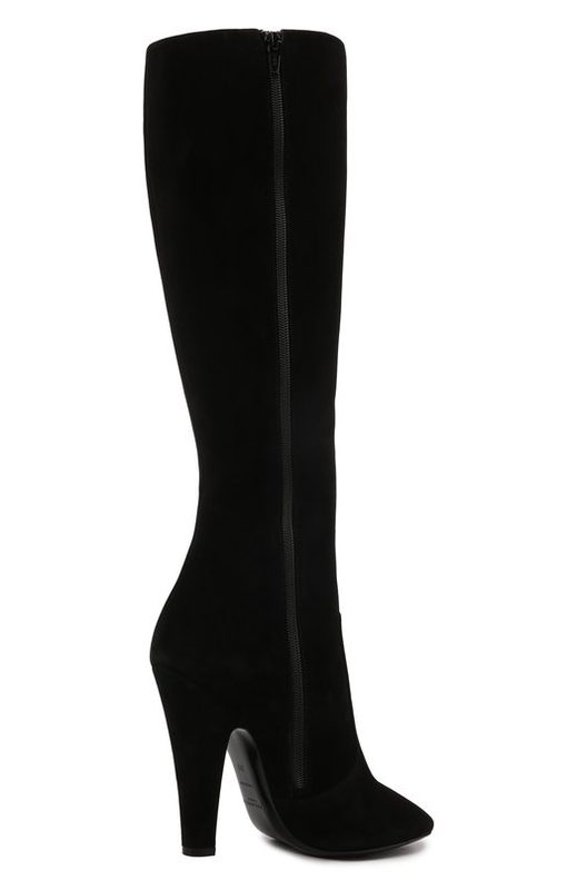 Замшевые сапоги Saint Laurent 4