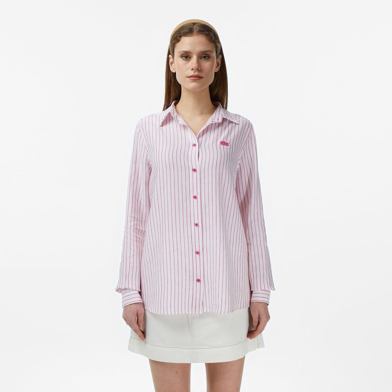 Женская рубашка Lacoste из смеси льна