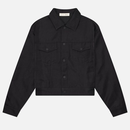 Мужская демисезонная куртка Fear of God ESSENTIALS Trucker, цвет чёрный