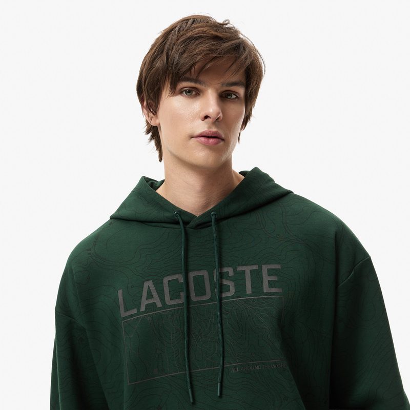 Мужской хлопковый свитшот Lacoste оверсайз 3