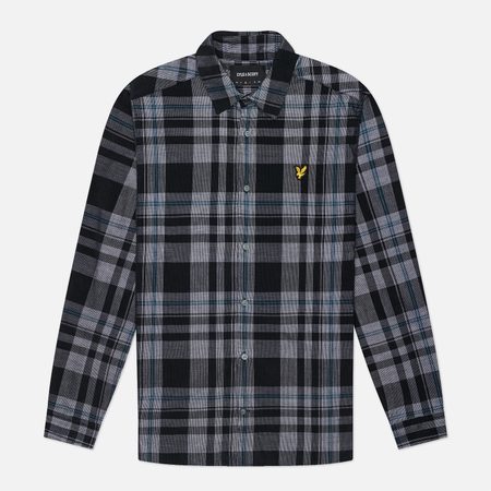 Мужская рубашка Lyle & Scott Tartan Corduroy, цвет чёрный