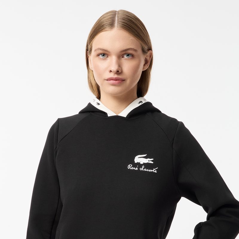 Женская хлопковая толстовка Lacoste с капюшоном 3